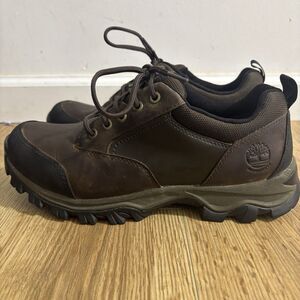 Timberland Mt. Maddsen Low Hiking Boots Men's 8.5 Dark Brown Leather Waterproof